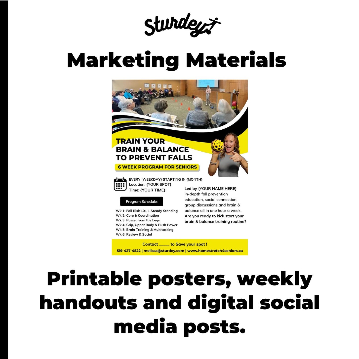 Deliver Sturdey's Brain & Balance Program For Falls Resiliency