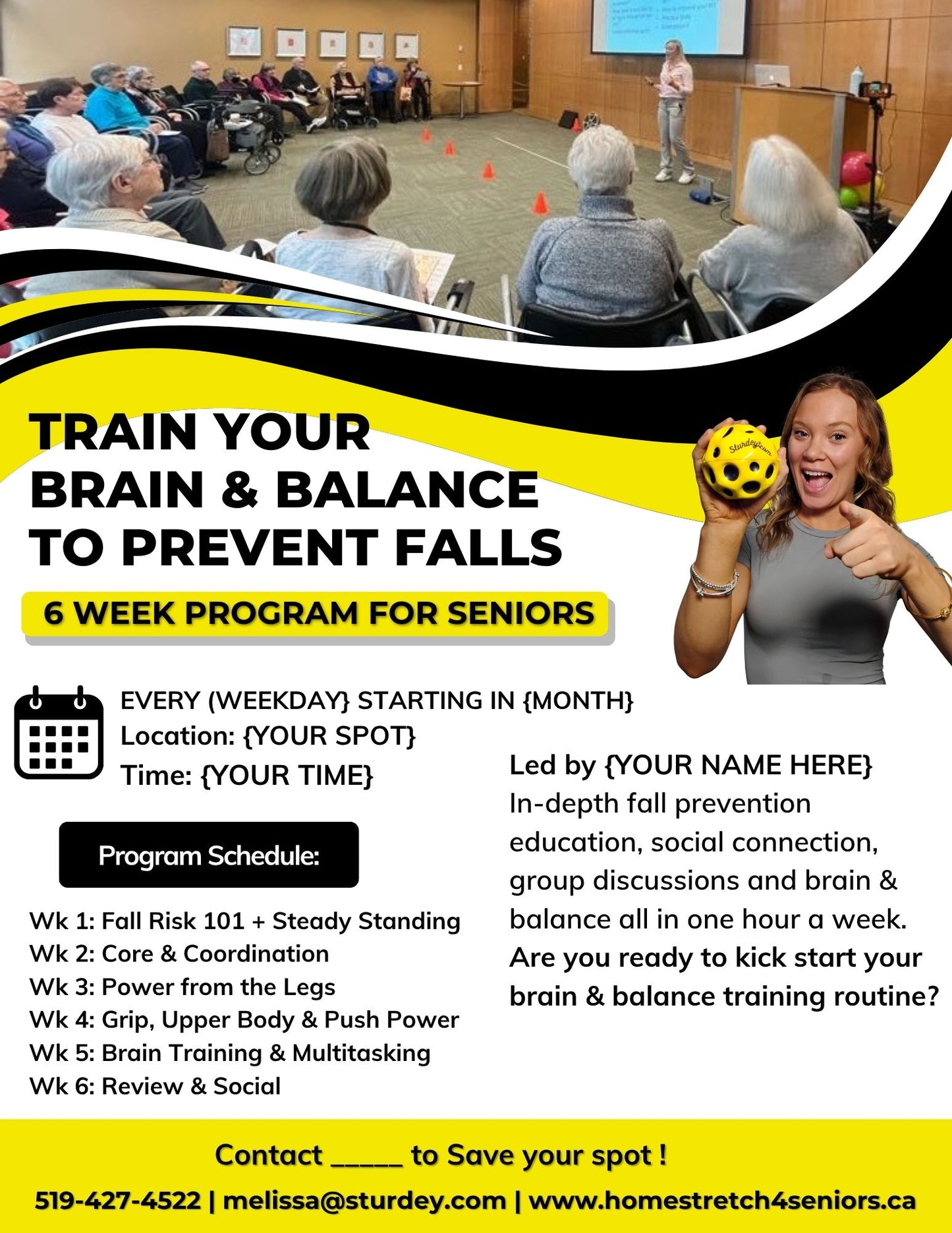 Deliver Sturdey's Brain & Balance Program For Falls Resiliency